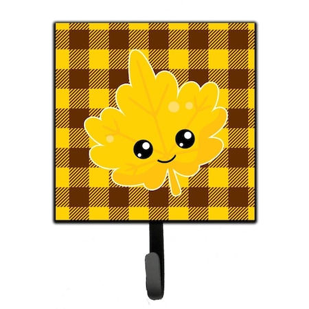 Jensendistributionservices Fall Leaf on Gingham Leash or Key Holder MI2102491
